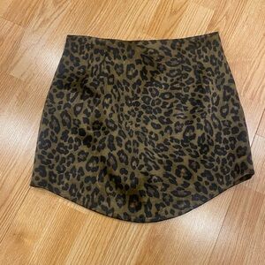 Zara Leopard Print Mini Skirt